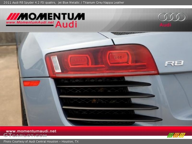 Jet Blue Metallic / Titanium Grey Nappa Leather 2011 Audi R8 Spyder 4.2 FSI quattro