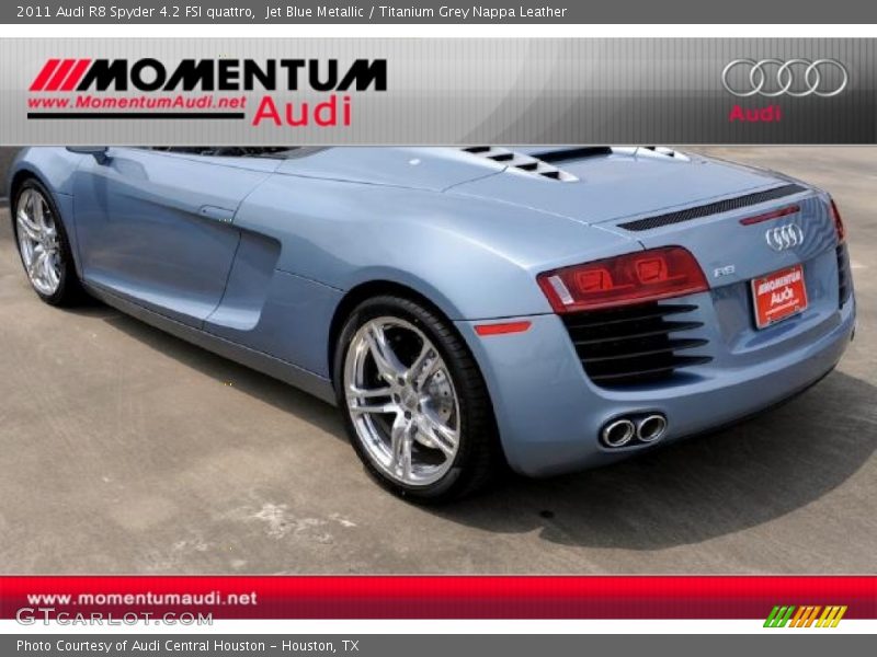 Jet Blue Metallic / Titanium Grey Nappa Leather 2011 Audi R8 Spyder 4.2 FSI quattro