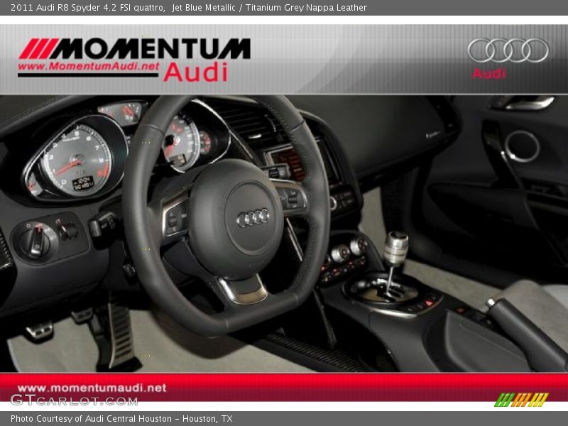 Jet Blue Metallic / Titanium Grey Nappa Leather 2011 Audi R8 Spyder 4.2 FSI quattro
