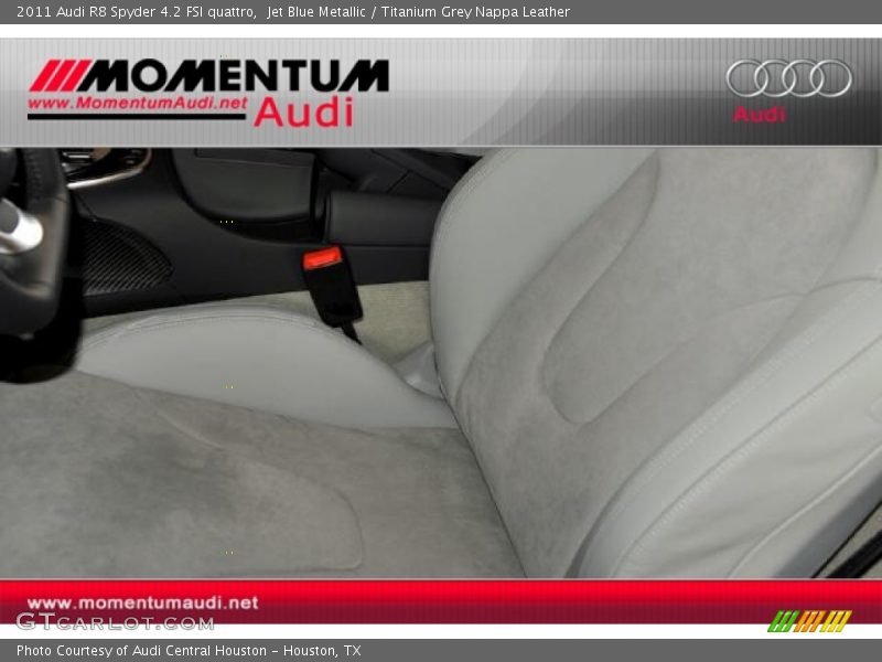 Jet Blue Metallic / Titanium Grey Nappa Leather 2011 Audi R8 Spyder 4.2 FSI quattro