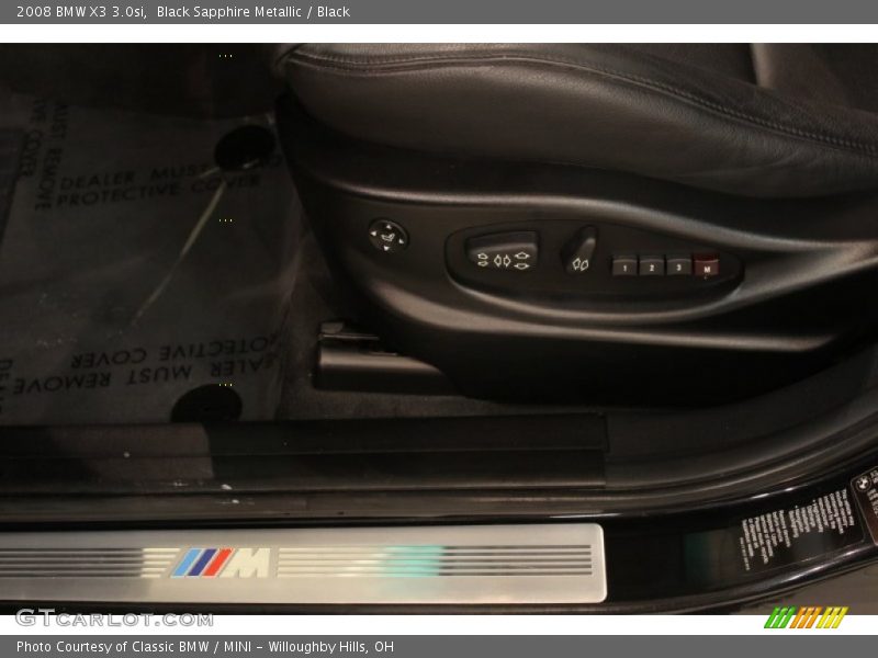 Black Sapphire Metallic / Black 2008 BMW X3 3.0si