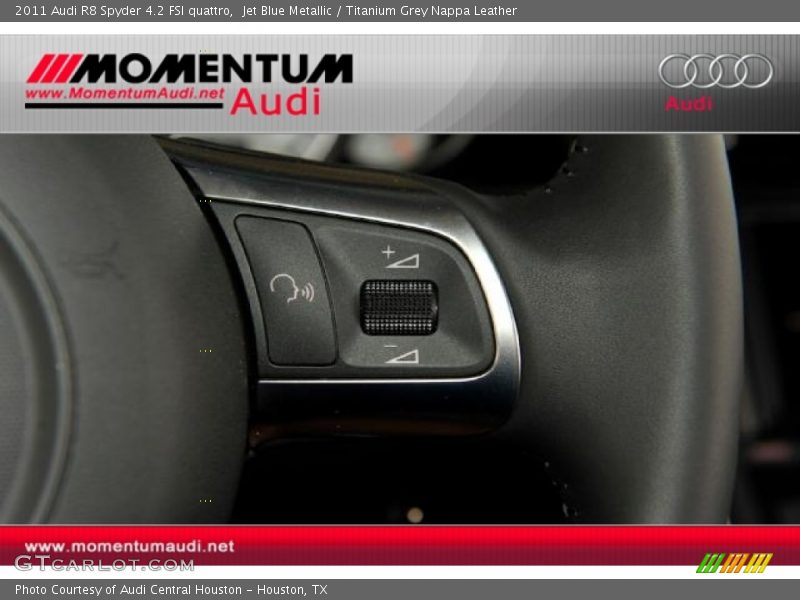 Jet Blue Metallic / Titanium Grey Nappa Leather 2011 Audi R8 Spyder 4.2 FSI quattro