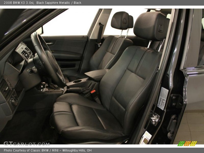 Black Sapphire Metallic / Black 2008 BMW X3 3.0si