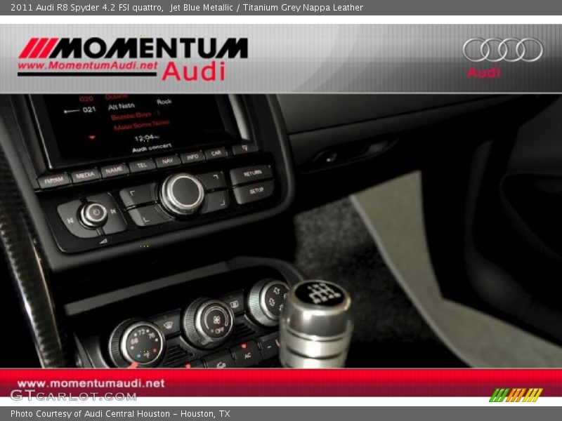 Jet Blue Metallic / Titanium Grey Nappa Leather 2011 Audi R8 Spyder 4.2 FSI quattro