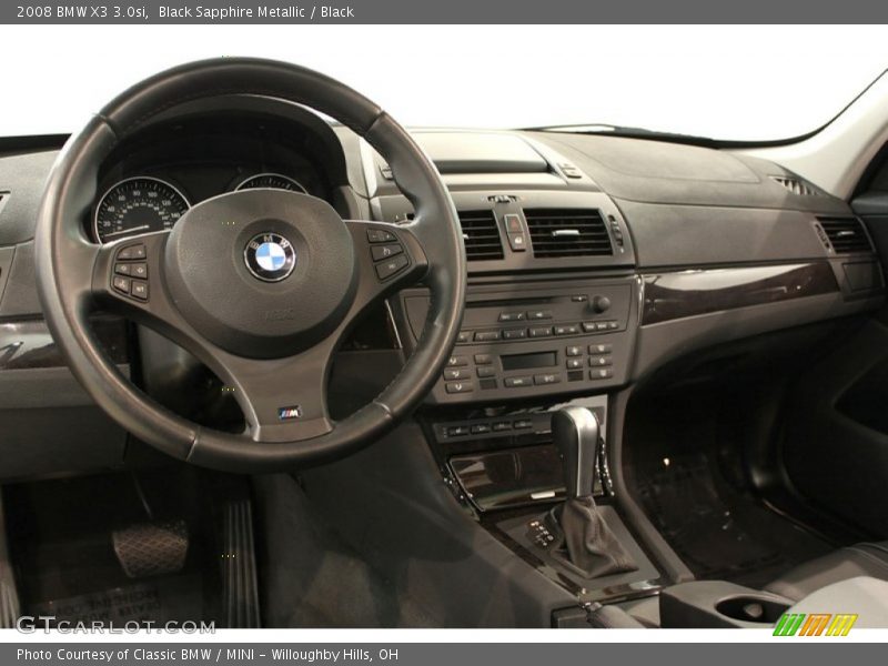 Black Sapphire Metallic / Black 2008 BMW X3 3.0si