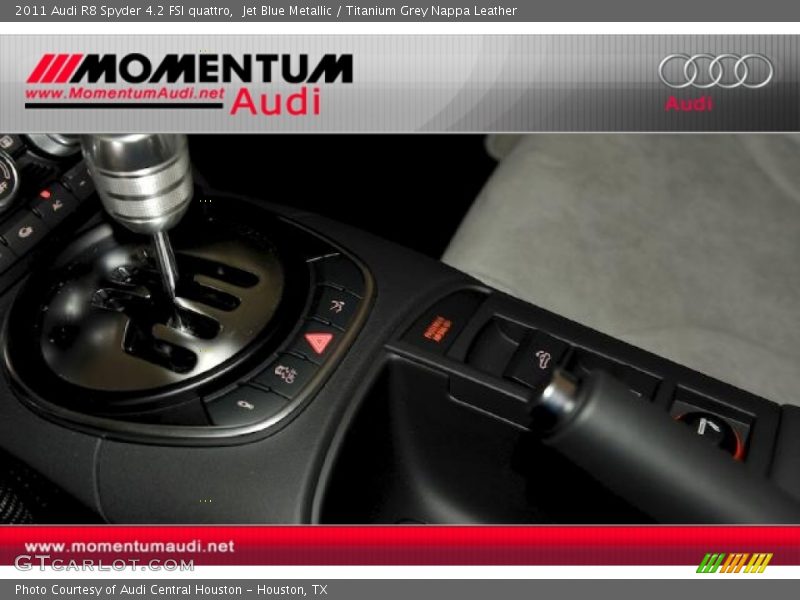 Jet Blue Metallic / Titanium Grey Nappa Leather 2011 Audi R8 Spyder 4.2 FSI quattro