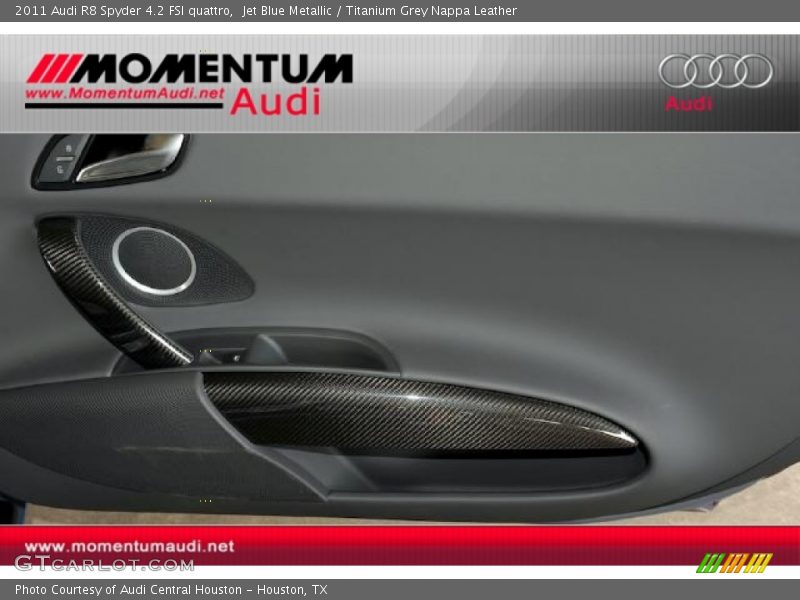 Jet Blue Metallic / Titanium Grey Nappa Leather 2011 Audi R8 Spyder 4.2 FSI quattro