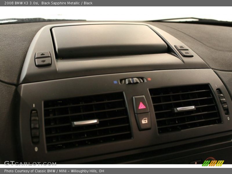 Black Sapphire Metallic / Black 2008 BMW X3 3.0si
