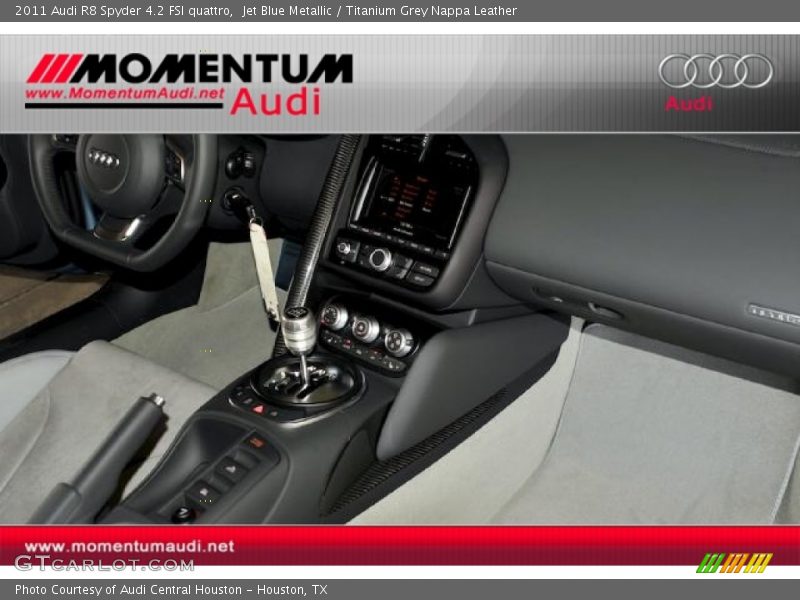 Jet Blue Metallic / Titanium Grey Nappa Leather 2011 Audi R8 Spyder 4.2 FSI quattro