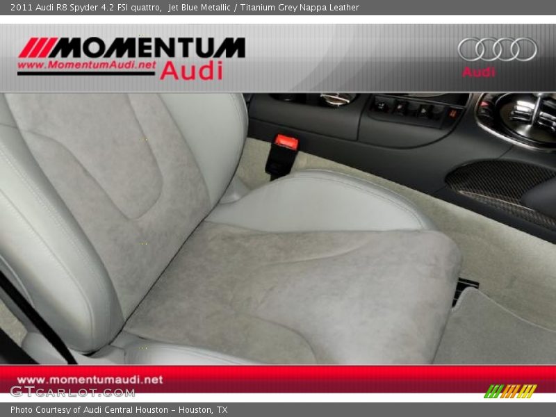 Jet Blue Metallic / Titanium Grey Nappa Leather 2011 Audi R8 Spyder 4.2 FSI quattro