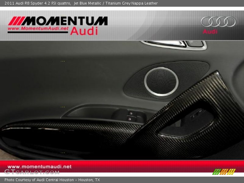 Jet Blue Metallic / Titanium Grey Nappa Leather 2011 Audi R8 Spyder 4.2 FSI quattro