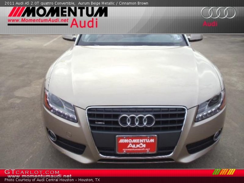Aurum Beige Metallic / Cinnamon Brown 2011 Audi A5 2.0T quattro Convertible
