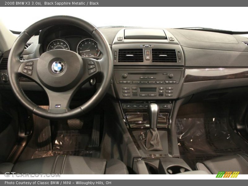 Black Sapphire Metallic / Black 2008 BMW X3 3.0si