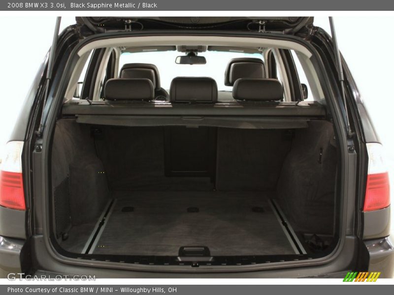 Black Sapphire Metallic / Black 2008 BMW X3 3.0si