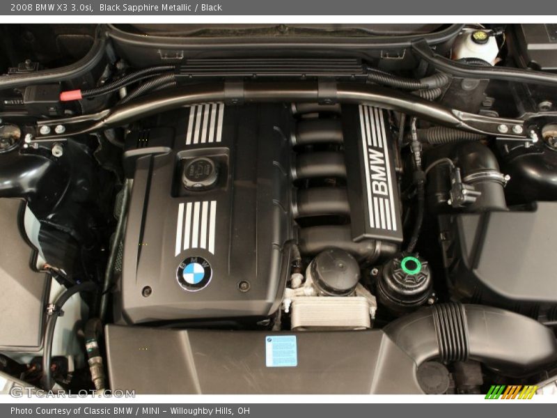 Black Sapphire Metallic / Black 2008 BMW X3 3.0si