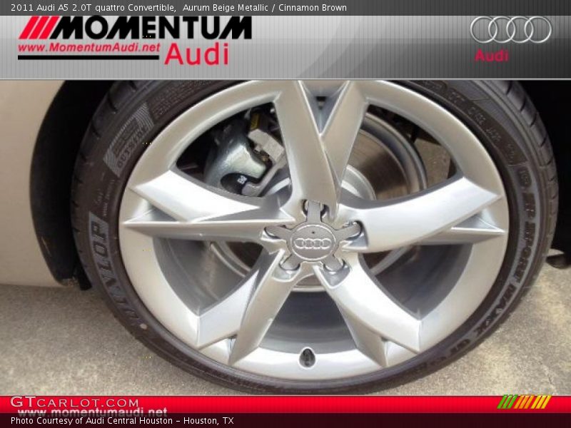 Aurum Beige Metallic / Cinnamon Brown 2011 Audi A5 2.0T quattro Convertible