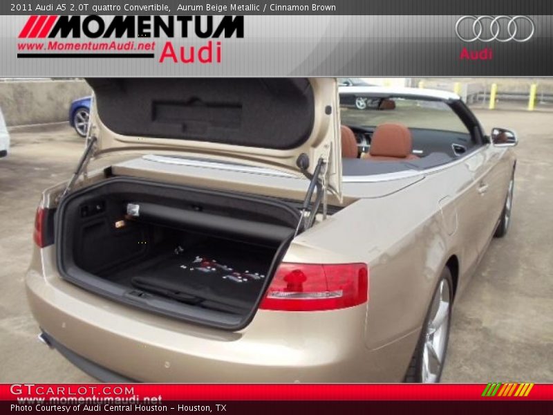 Aurum Beige Metallic / Cinnamon Brown 2011 Audi A5 2.0T quattro Convertible