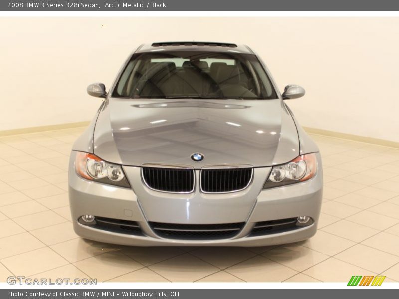 Arctic Metallic / Black 2008 BMW 3 Series 328i Sedan