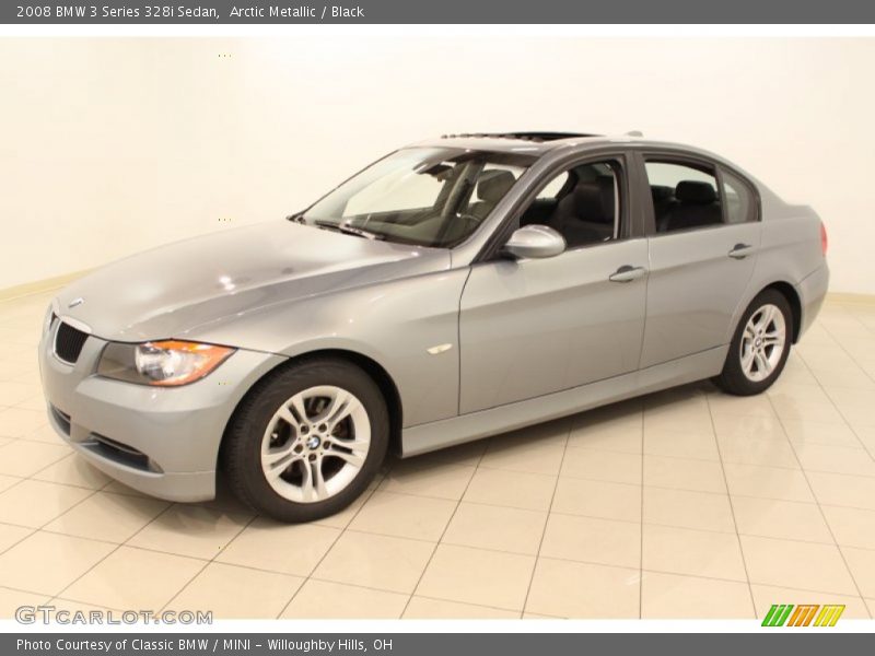 Arctic Metallic / Black 2008 BMW 3 Series 328i Sedan