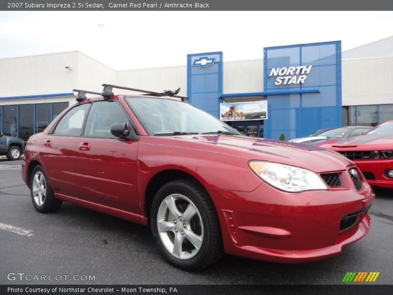 Garnet Red Pearl / Anthracite Black 2007 Subaru Impreza 2.5i Sedan