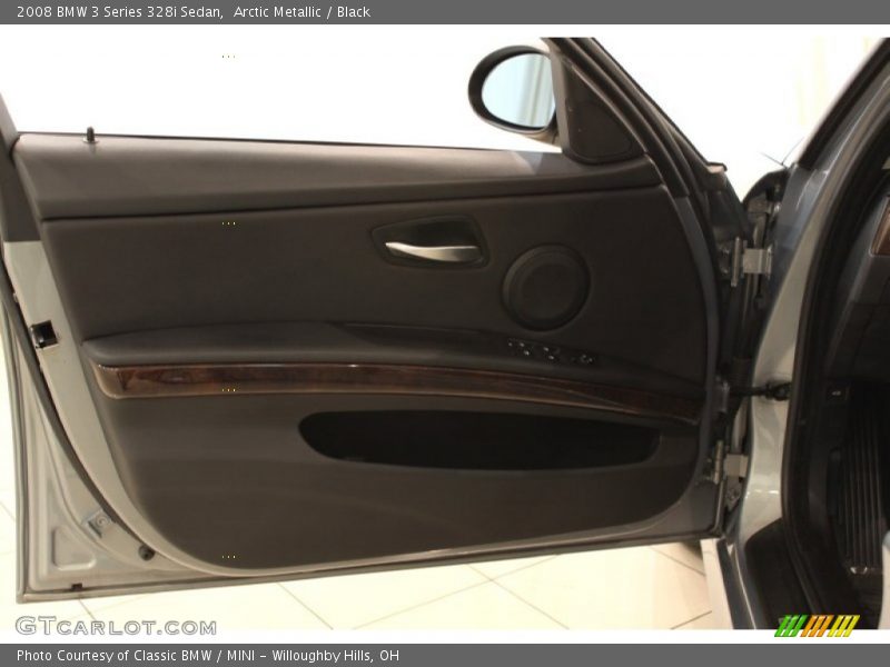 Arctic Metallic / Black 2008 BMW 3 Series 328i Sedan