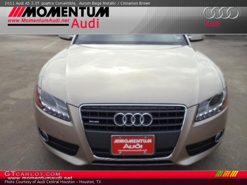 Aurum Beige Metallic / Cinnamon Brown 2011 Audi A5 2.0T quattro Convertible
