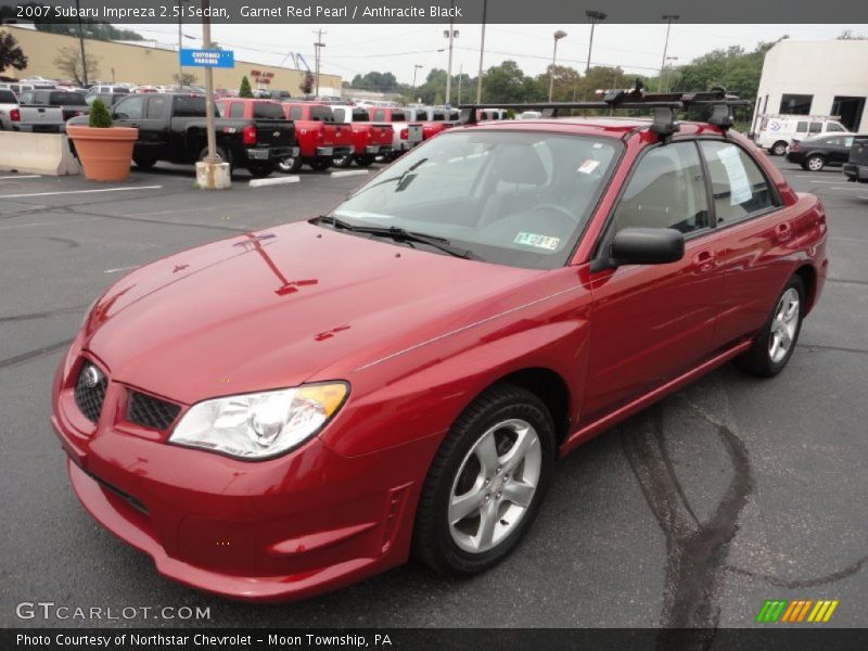 Garnet Red Pearl / Anthracite Black 2007 Subaru Impreza 2.5i Sedan