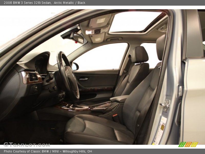 Arctic Metallic / Black 2008 BMW 3 Series 328i Sedan