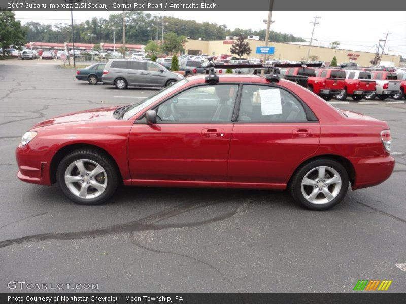 Garnet Red Pearl / Anthracite Black 2007 Subaru Impreza 2.5i Sedan