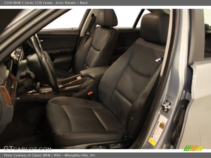 Arctic Metallic / Black 2008 BMW 3 Series 328i Sedan