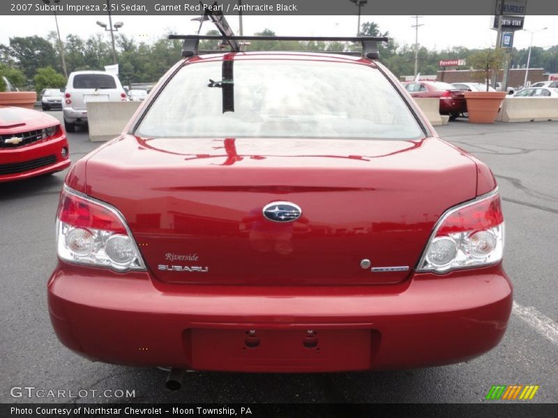 Garnet Red Pearl / Anthracite Black 2007 Subaru Impreza 2.5i Sedan