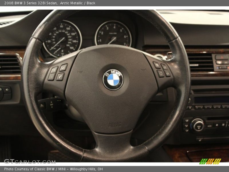 Arctic Metallic / Black 2008 BMW 3 Series 328i Sedan
