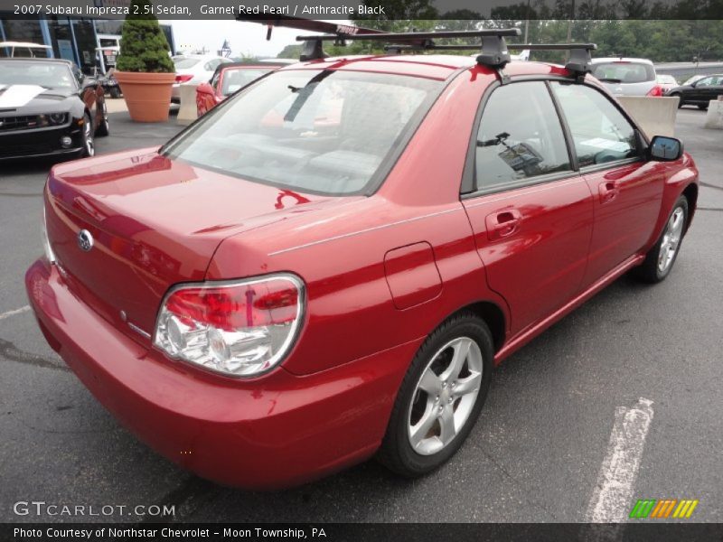 Garnet Red Pearl / Anthracite Black 2007 Subaru Impreza 2.5i Sedan