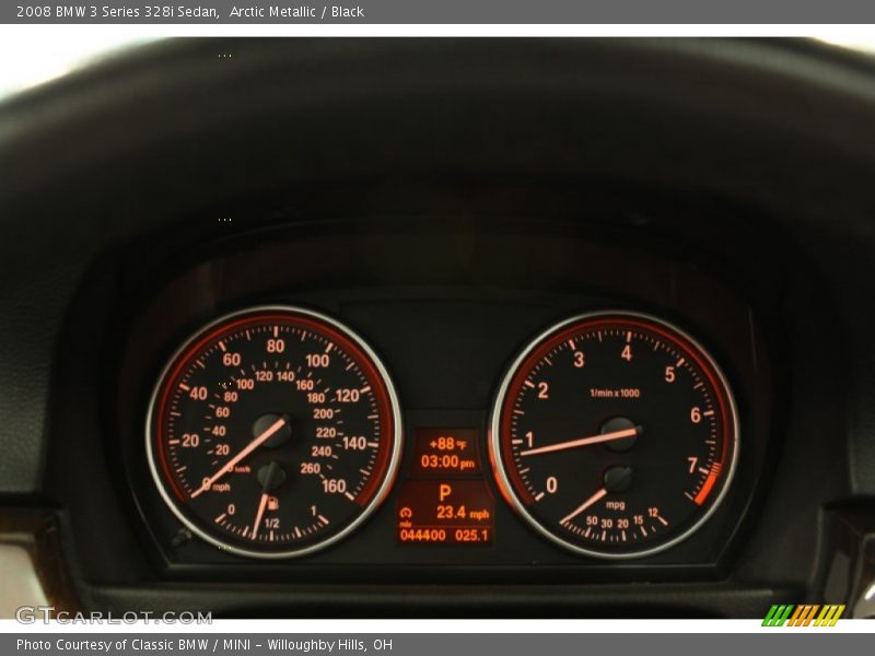Arctic Metallic / Black 2008 BMW 3 Series 328i Sedan