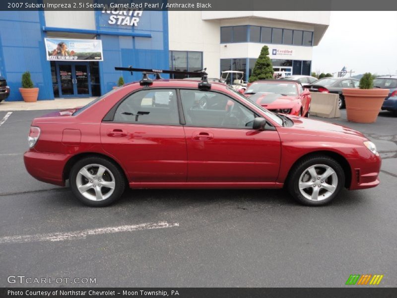 Garnet Red Pearl / Anthracite Black 2007 Subaru Impreza 2.5i Sedan