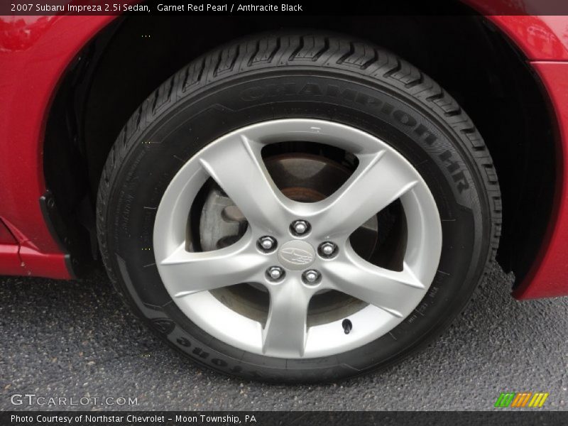 Garnet Red Pearl / Anthracite Black 2007 Subaru Impreza 2.5i Sedan