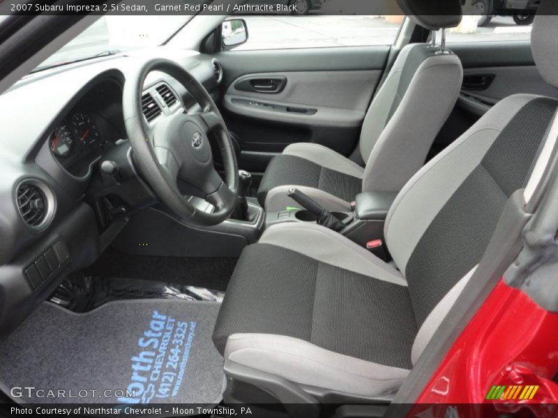 Garnet Red Pearl / Anthracite Black 2007 Subaru Impreza 2.5i Sedan