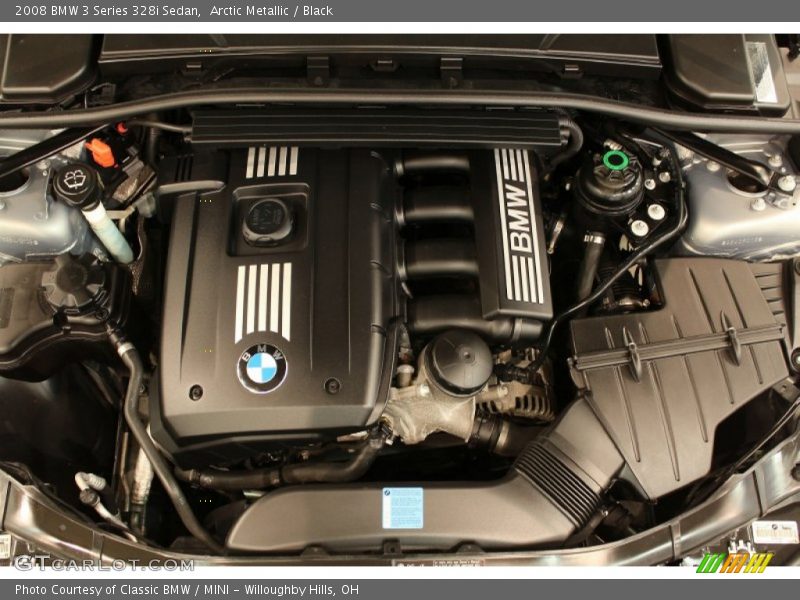 Arctic Metallic / Black 2008 BMW 3 Series 328i Sedan