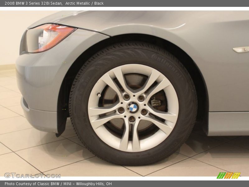 Arctic Metallic / Black 2008 BMW 3 Series 328i Sedan