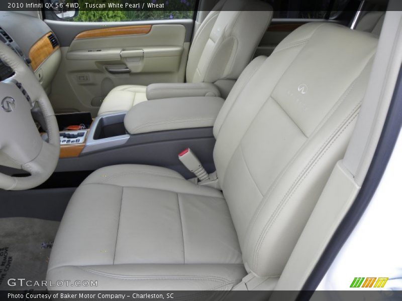 Tuscan White Pearl / Wheat 2010 Infiniti QX 56 4WD