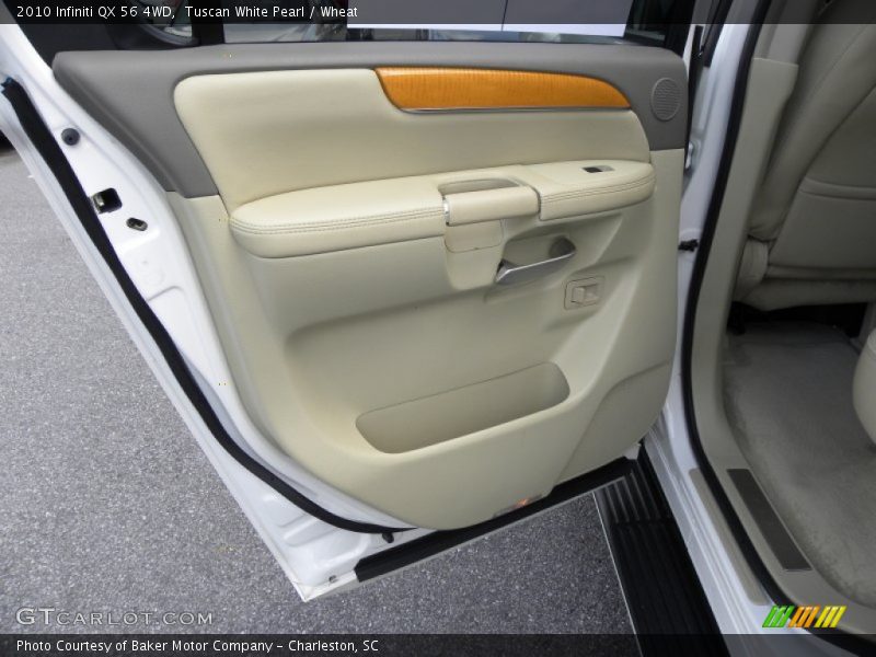 Tuscan White Pearl / Wheat 2010 Infiniti QX 56 4WD