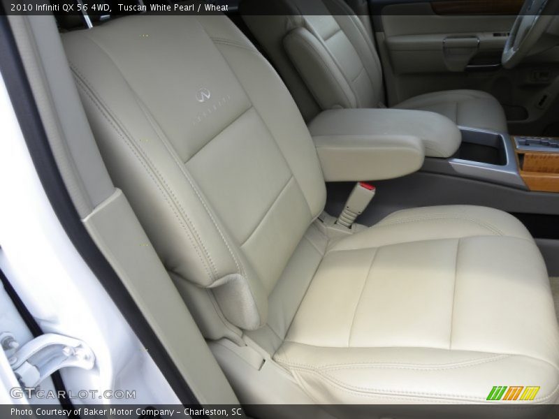 Tuscan White Pearl / Wheat 2010 Infiniti QX 56 4WD