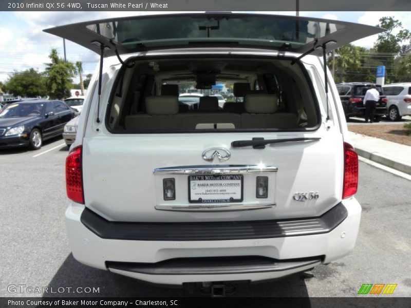 Tuscan White Pearl / Wheat 2010 Infiniti QX 56 4WD