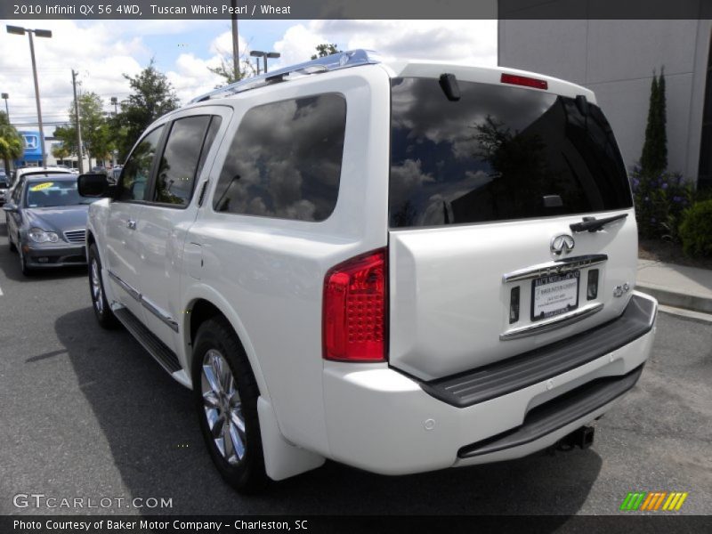 Tuscan White Pearl / Wheat 2010 Infiniti QX 56 4WD