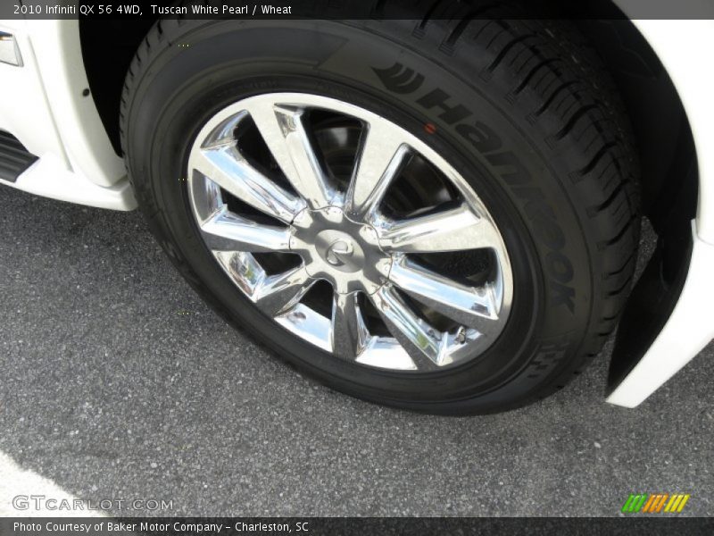 Tuscan White Pearl / Wheat 2010 Infiniti QX 56 4WD
