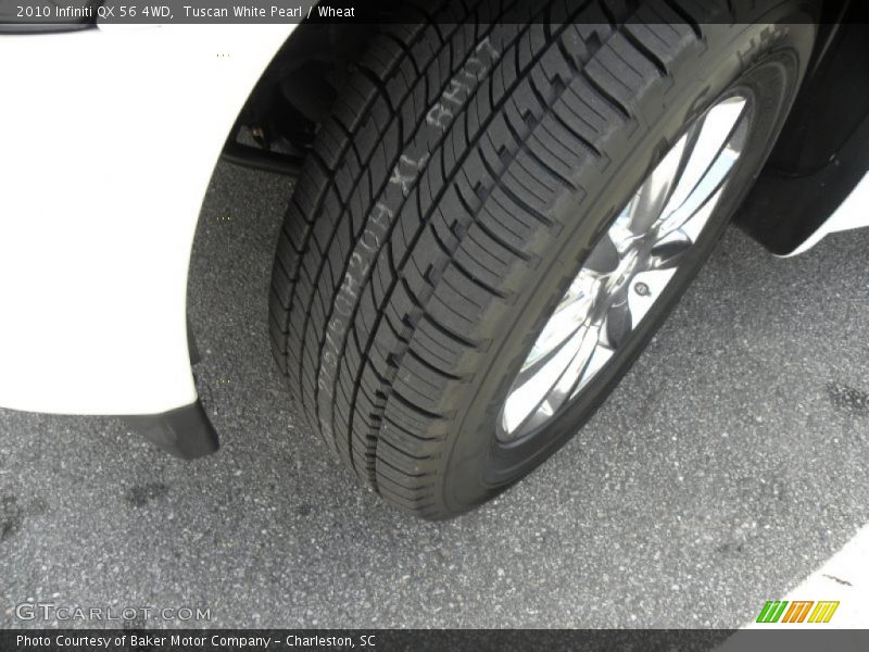 Tuscan White Pearl / Wheat 2010 Infiniti QX 56 4WD