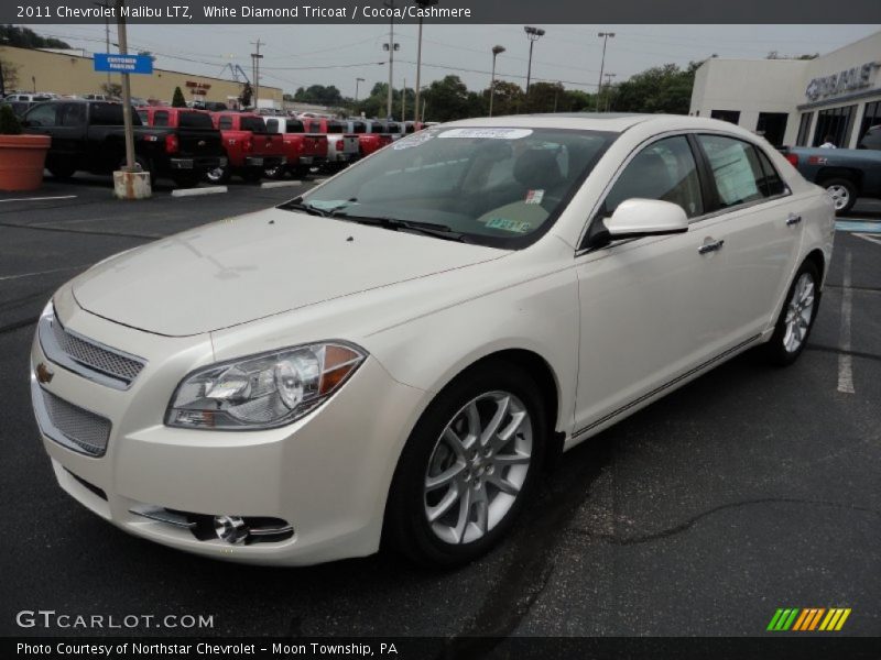 White Diamond Tricoat / Cocoa/Cashmere 2011 Chevrolet Malibu LTZ