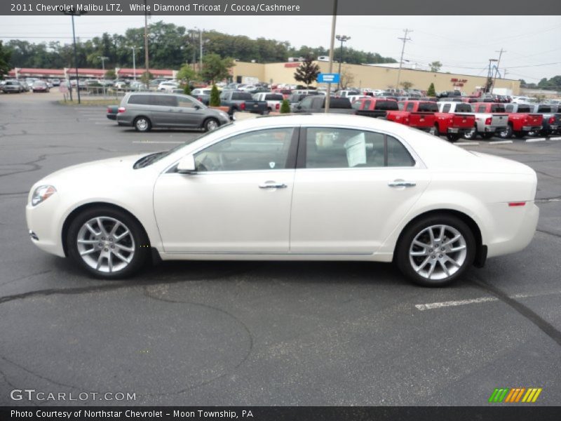 White Diamond Tricoat / Cocoa/Cashmere 2011 Chevrolet Malibu LTZ