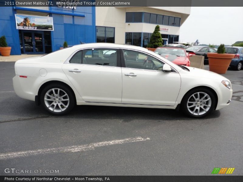 White Diamond Tricoat / Cocoa/Cashmere 2011 Chevrolet Malibu LTZ