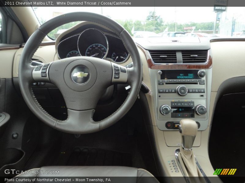 White Diamond Tricoat / Cocoa/Cashmere 2011 Chevrolet Malibu LTZ